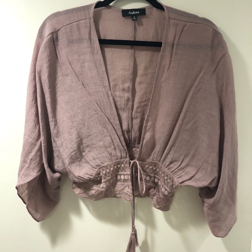 Open tie front top